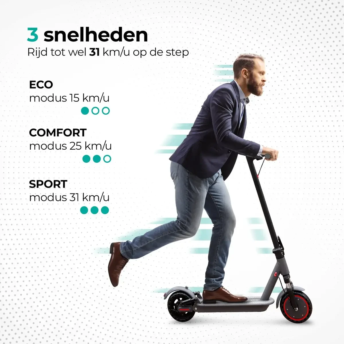 Stay-on Aovopro AP07 Elektrische Step Met Knipperlicht en Vering elektrische step