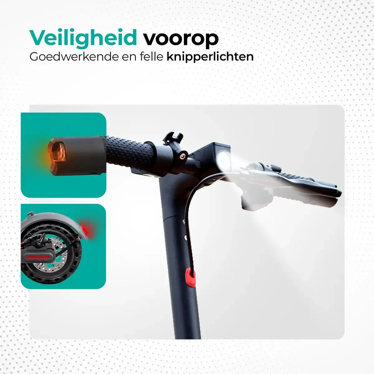 Stay-on Aovopro AP07 Elektrische Step Met Knipperlicht en Vering elektrische step