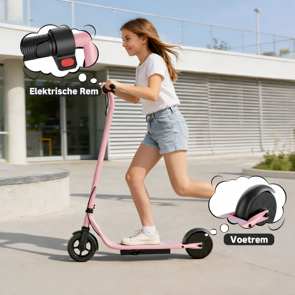 Stay-on KIDS Stay-on LP-65 Roze elektrische kinderstep elektrische step