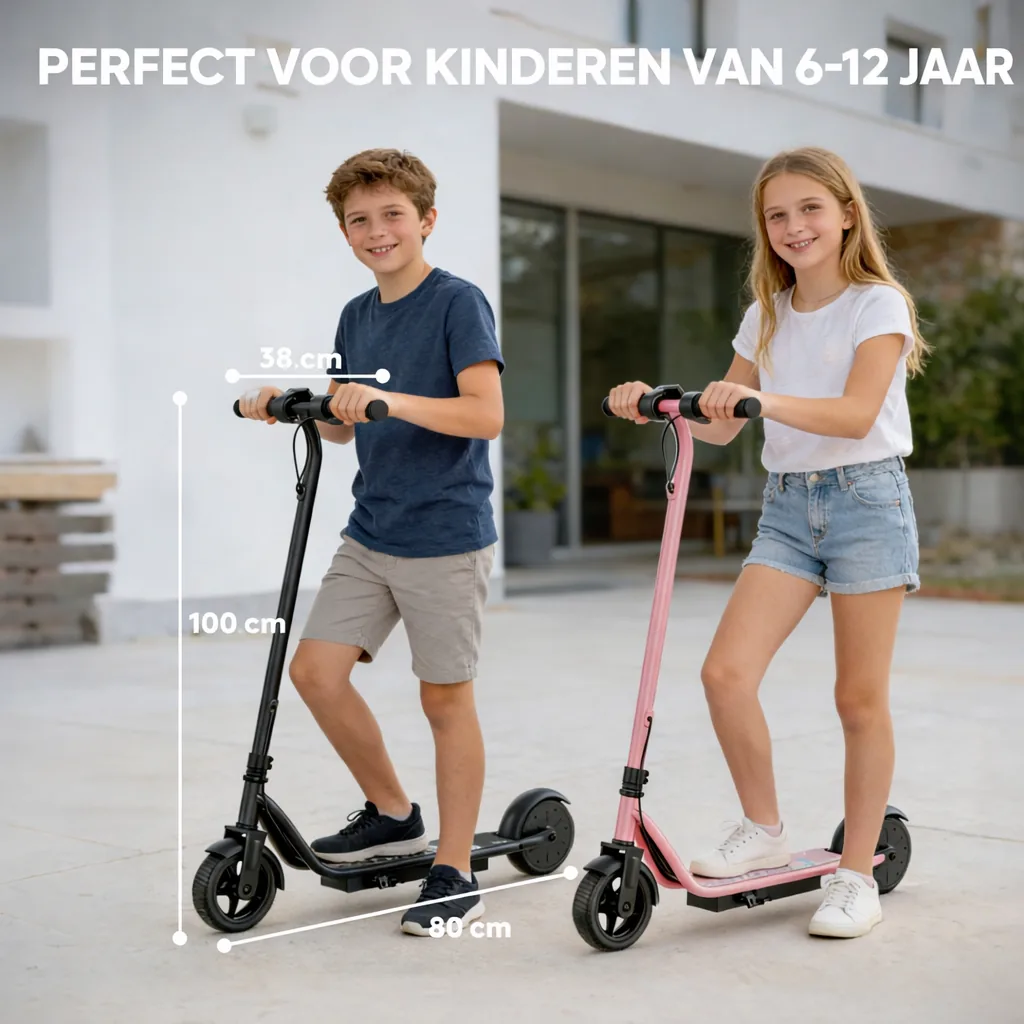 Stay-on KIDS Stay-on LP-65 Zwart elektrische kinderstep elektrische step